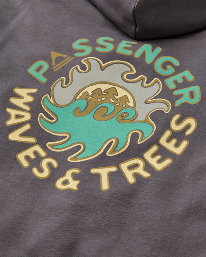 Dune Relaxed Fit Hoodie - Charcoal - Flatlay