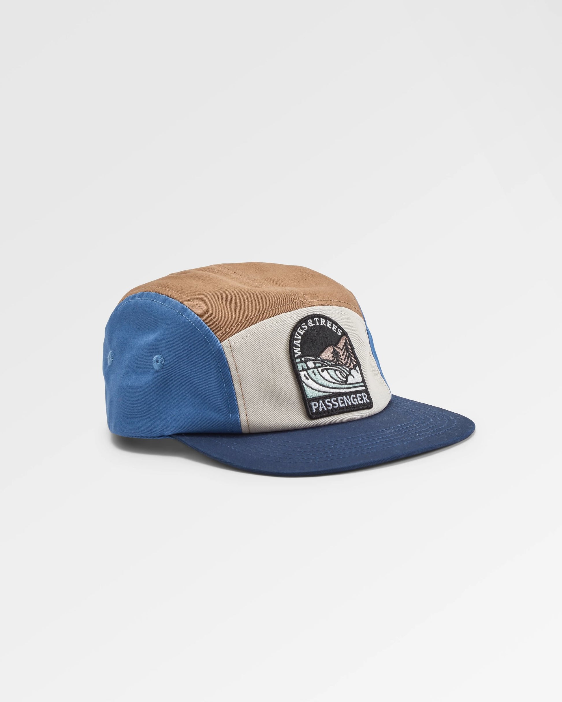 Waves & Trees Recycled 5 Panel Cap - Moonlight Blue - Flatlay