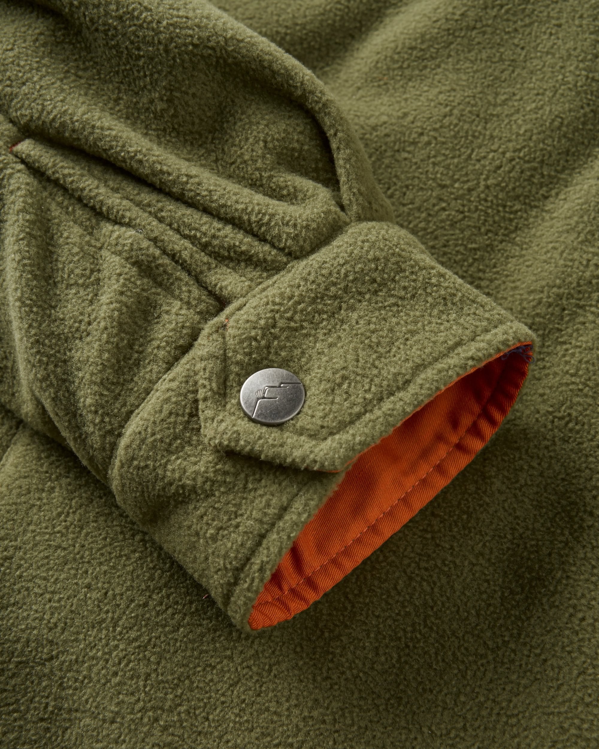 Maple Recycled Polar Fleece Shirt - Khaki - Flatlay