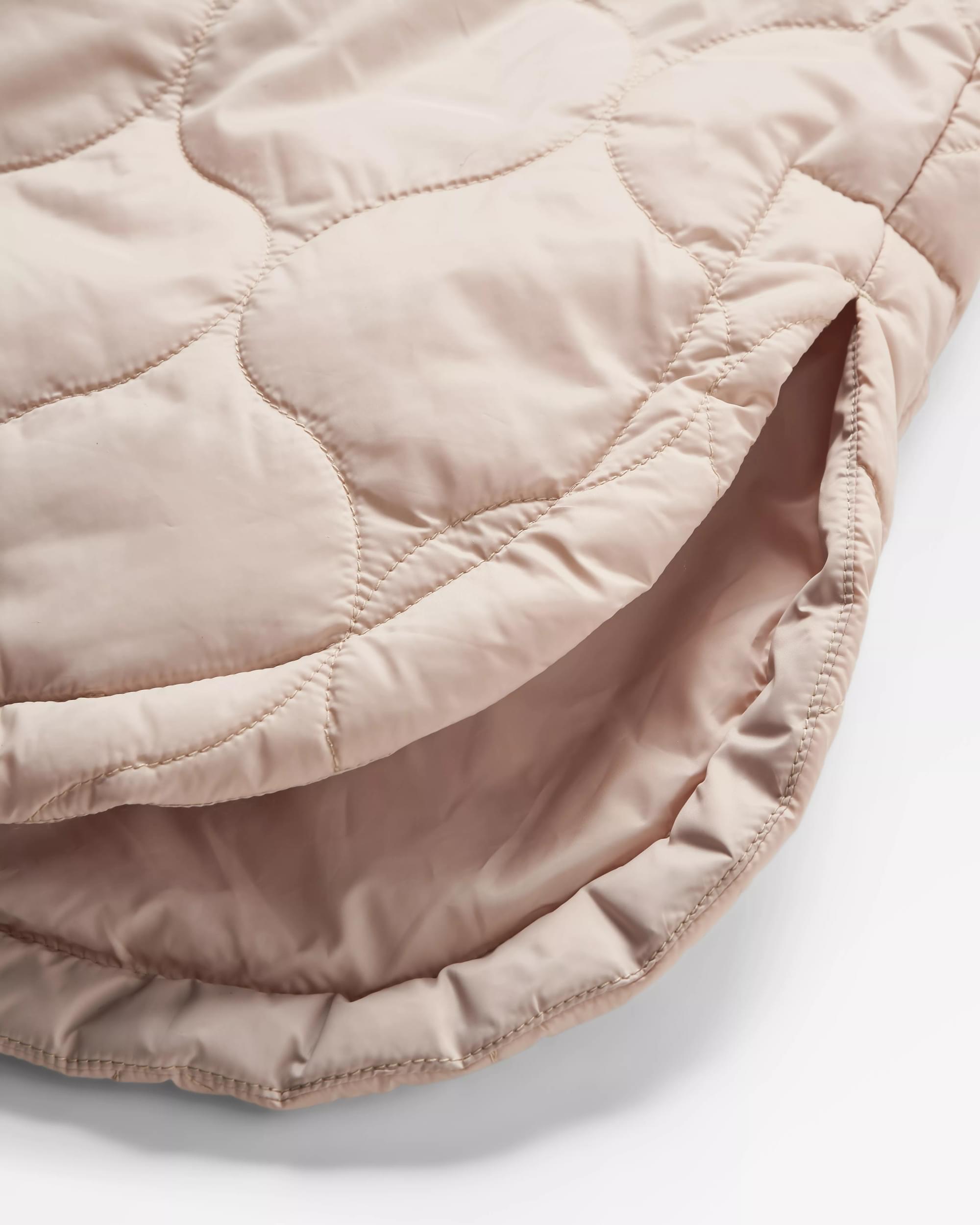 Flora Long Recycled Insulated Parka - White Pepper - Flatlay