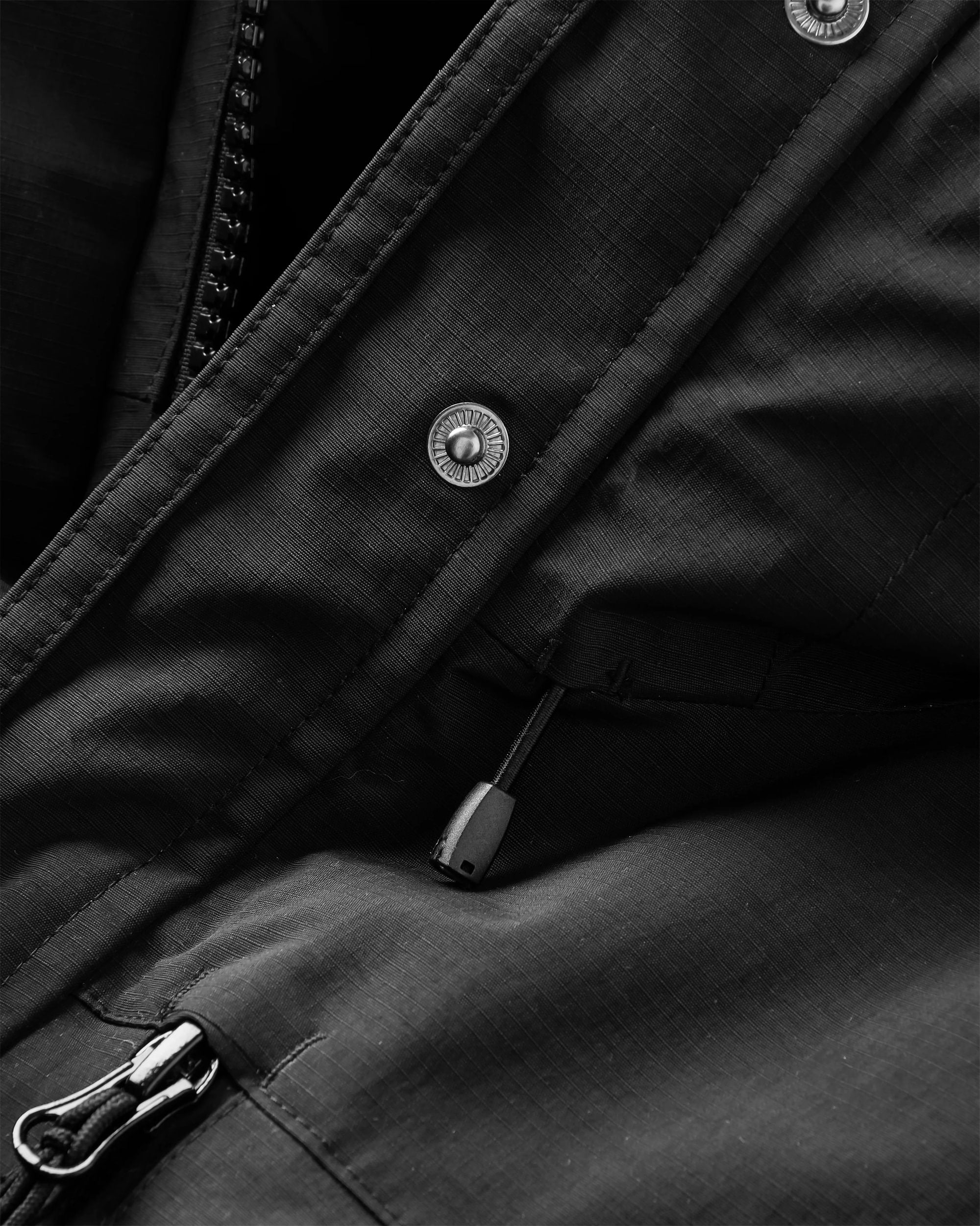 Cloudmont Waterproof Down Parka - Black - Flatlay