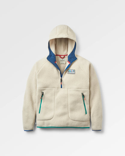 Maine 1/2 Zip Recycled Sherpa Fleece - Oatmeal - Flatlay