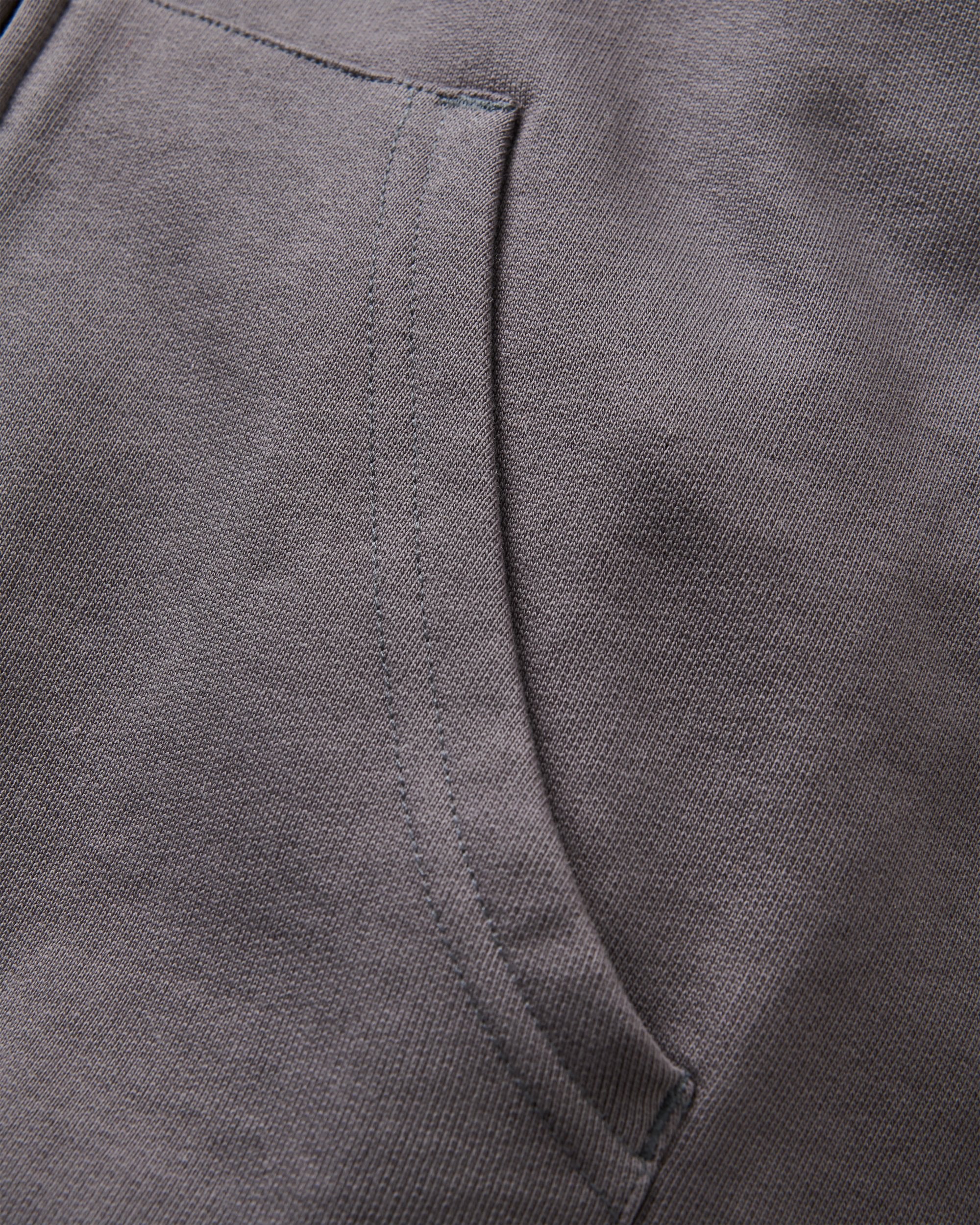 Tall Pines Full Zip Recycled Cotton Hoodie - Charcoal - Flatlay