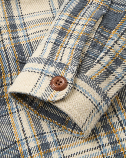 Island Twill Shirt - Off White Check - Flatlay