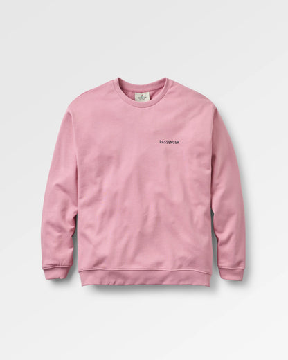 Roamer Women's Recycled Cotton Sweatshirt - Pink Haze - Flatlay