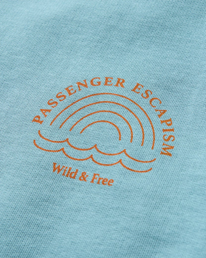 Rainbow Recycled Cotton Oversized Sweatshirt - Arctic - Flatlay