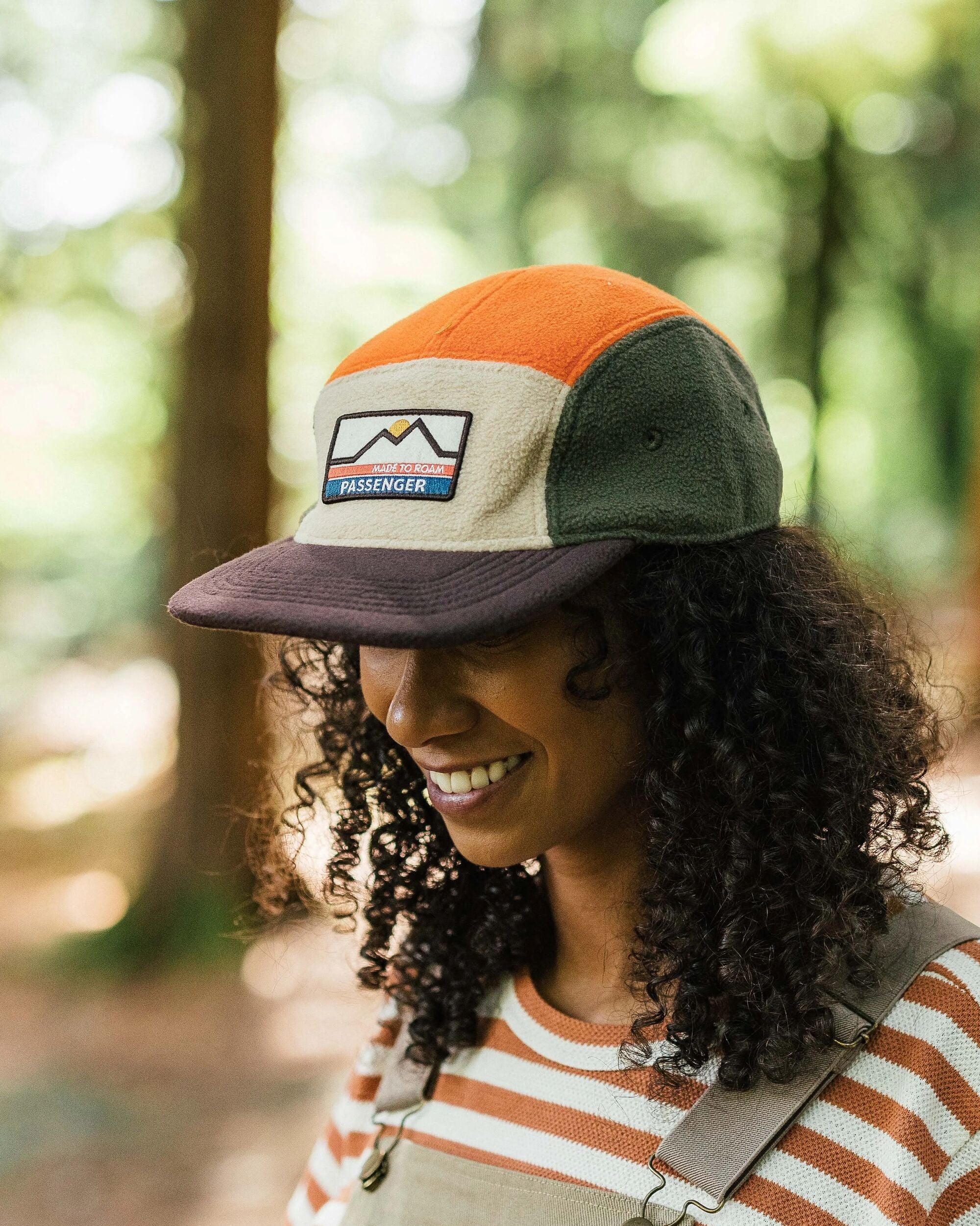 Pine Recycled Polar Fleece Cap - Sunrise Orange Multi - Lifestyle - Female