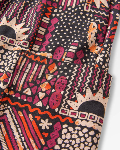Day Dream Recycled Trouser - Vintage Patchwork Black/Multi - Flatlay