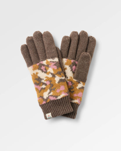 Fun Knit Glove - Powder Camo Dusty Olive - Flatlay