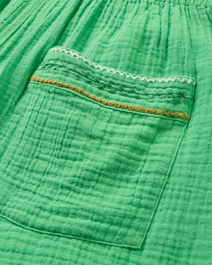 Waveney Cotton Short - True Green - Flatlay