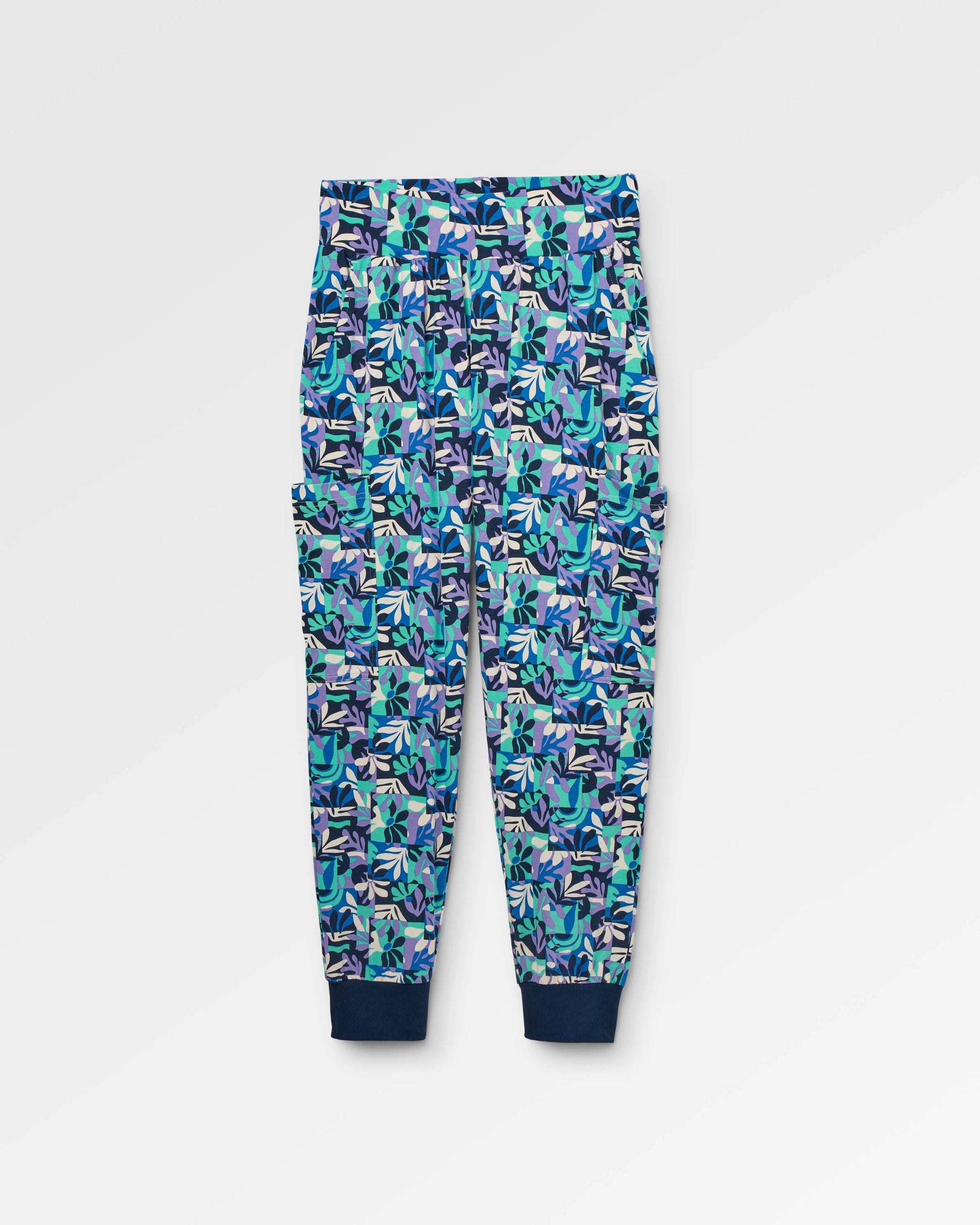 Day Dream Recycled Trouser - Mountain Foliage Purple - Flatlay