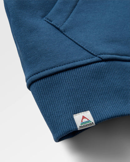 Yuca Organic Cotton Hoodie - Dark Denim - Flatlay