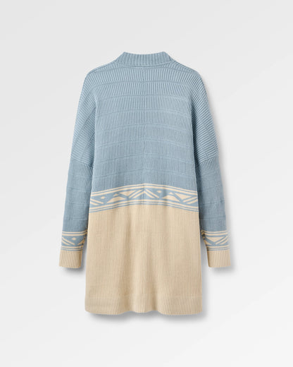 Nurture Organic Cotton Cardigan - Faded Denim - Flatlay