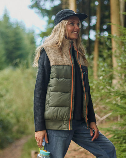Inspire Recycled Insulated Gilet - Dusty Olive - Lifestyle