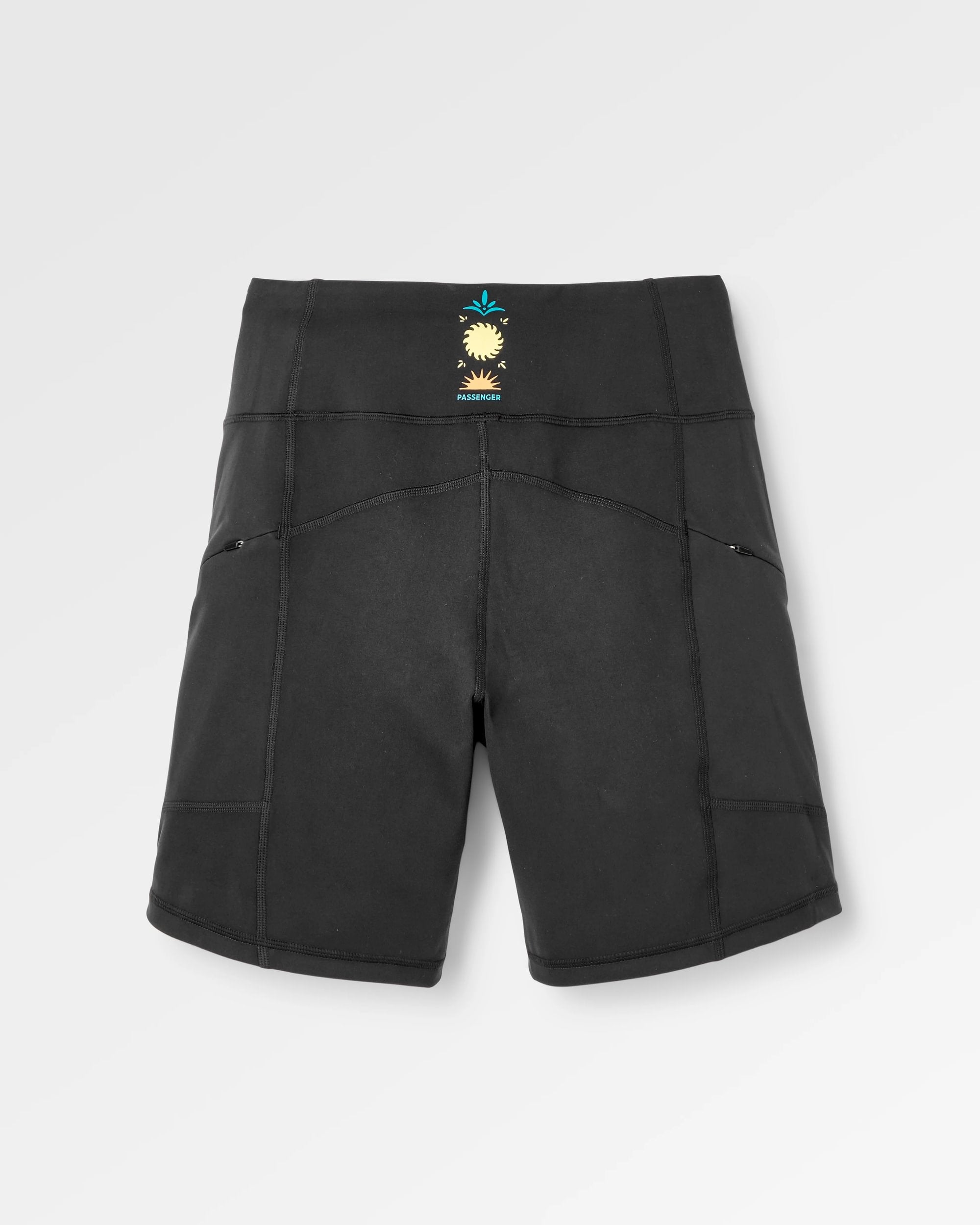 Womens Solscape Active Short - Black - Flatlay