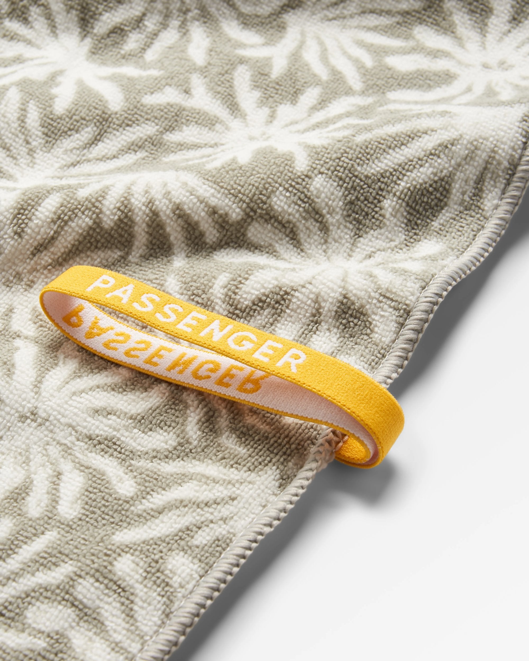 Travel Recycled Quick Dry Towel - Seaweed Pebble Grey - Flatlay