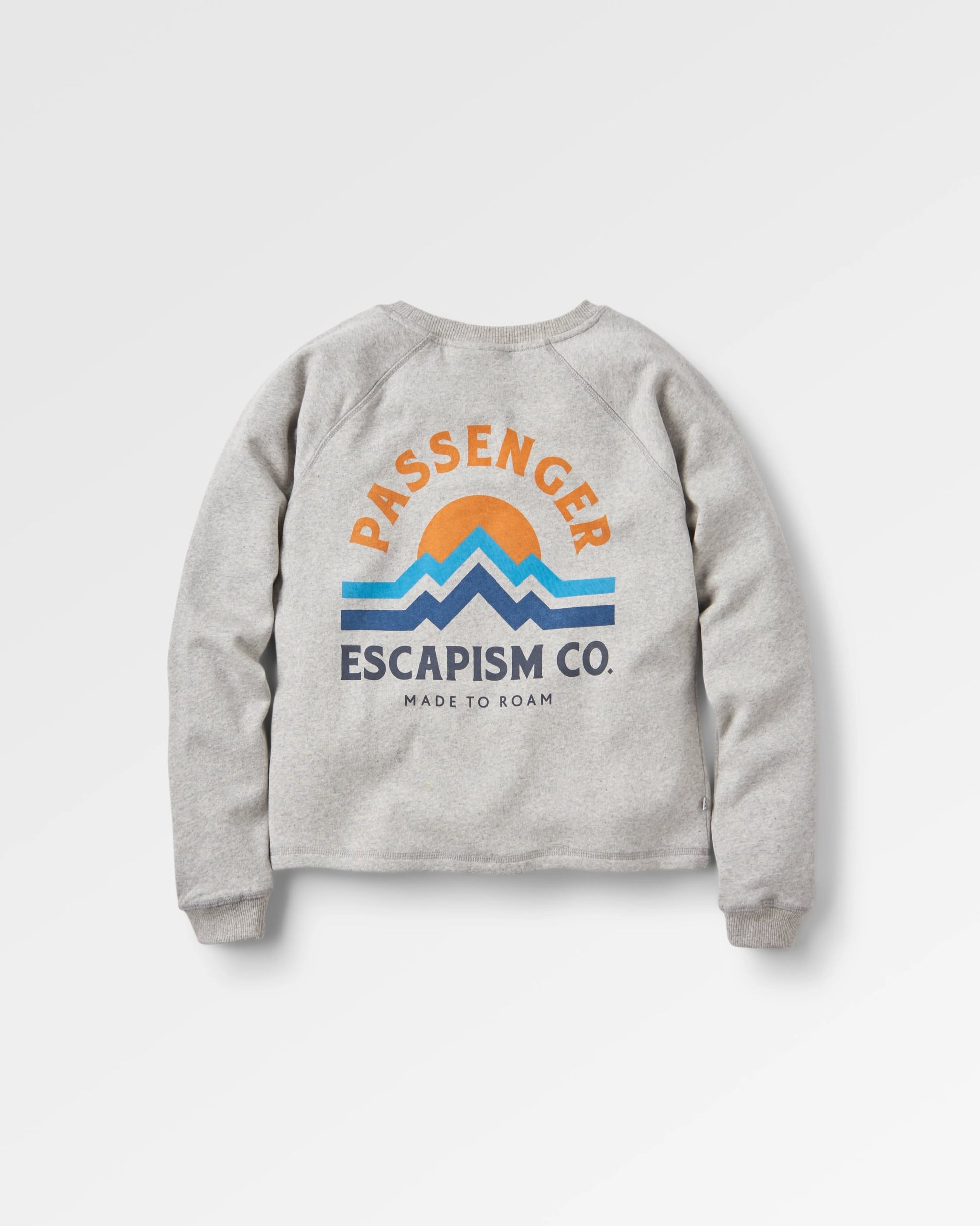 Breathe Recycled Cotton Sweatshirt - Mid Grey Marl - Flatlay