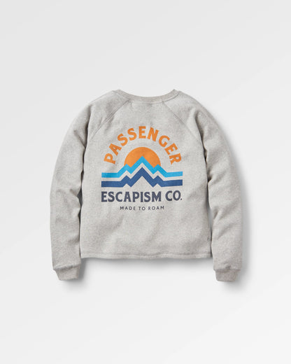 Breathe Recycled Cotton Sweatshirt - Mid Grey Marl - Flatlay
