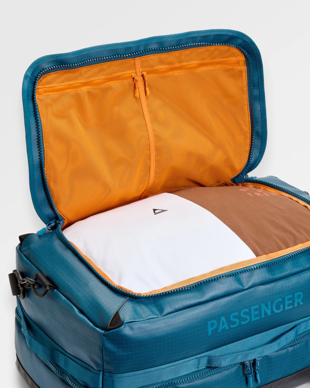 Roamer 60L Split Duffel Bag - Tidal Blue - Flatlay