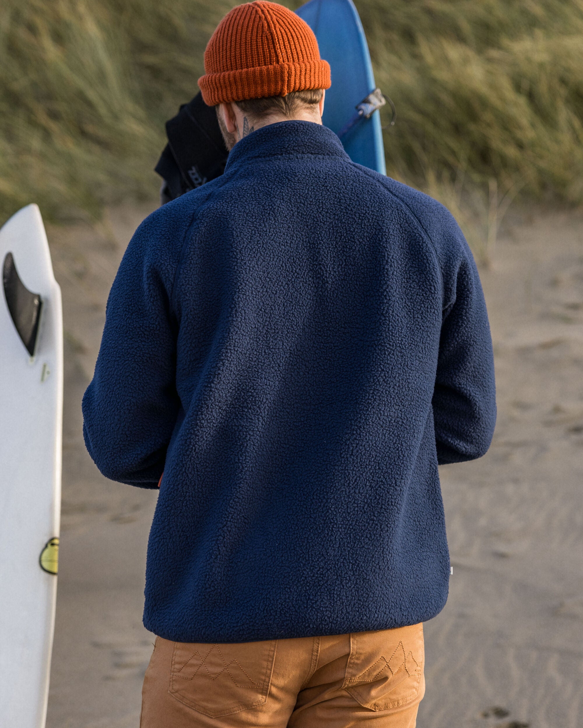 Tripper 2.0 Full Zip Recycled Sherpa Fleece - Rich Navy - Lifestyle