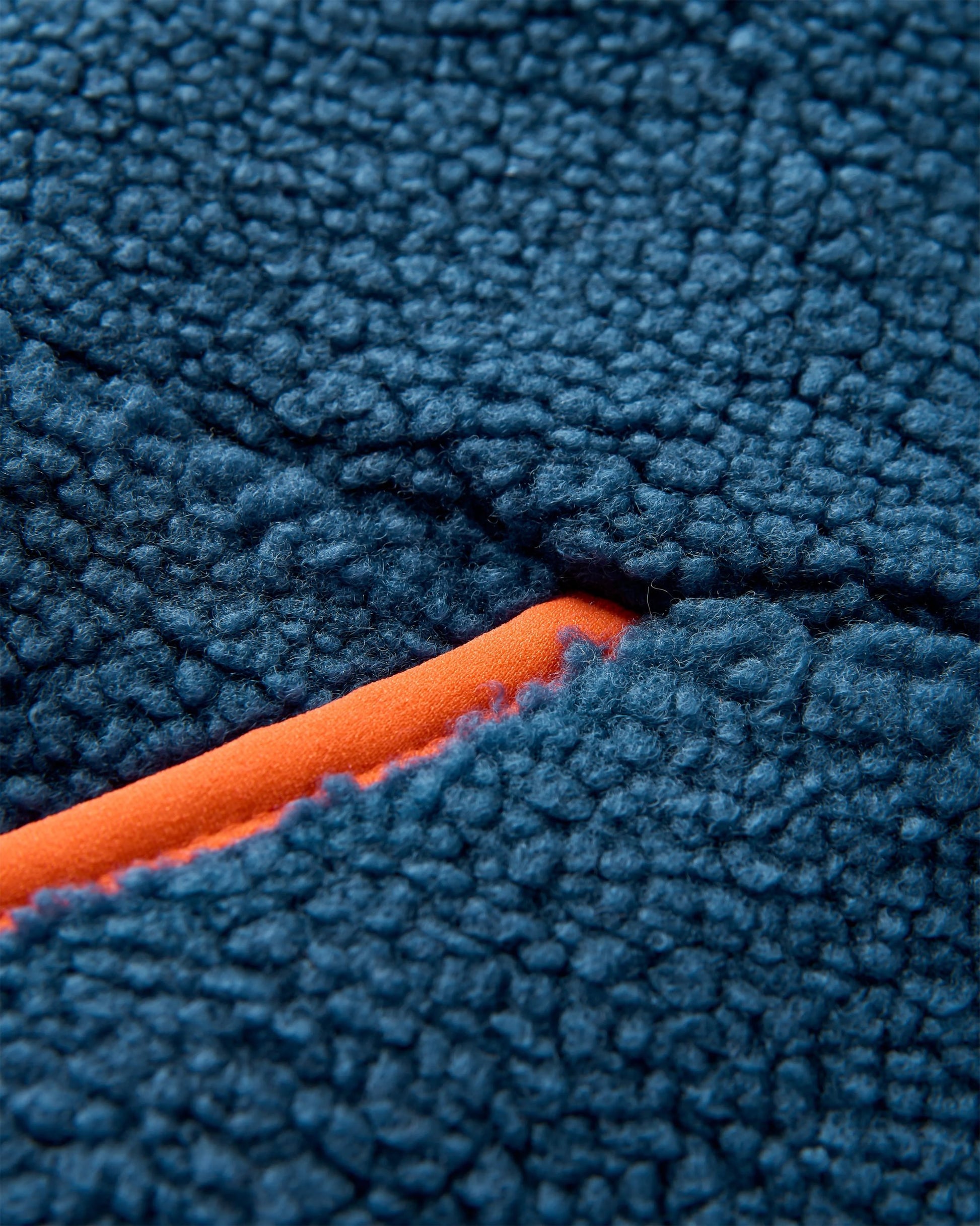 Ravi Recycled Sherpa Fleece - Dark Denim