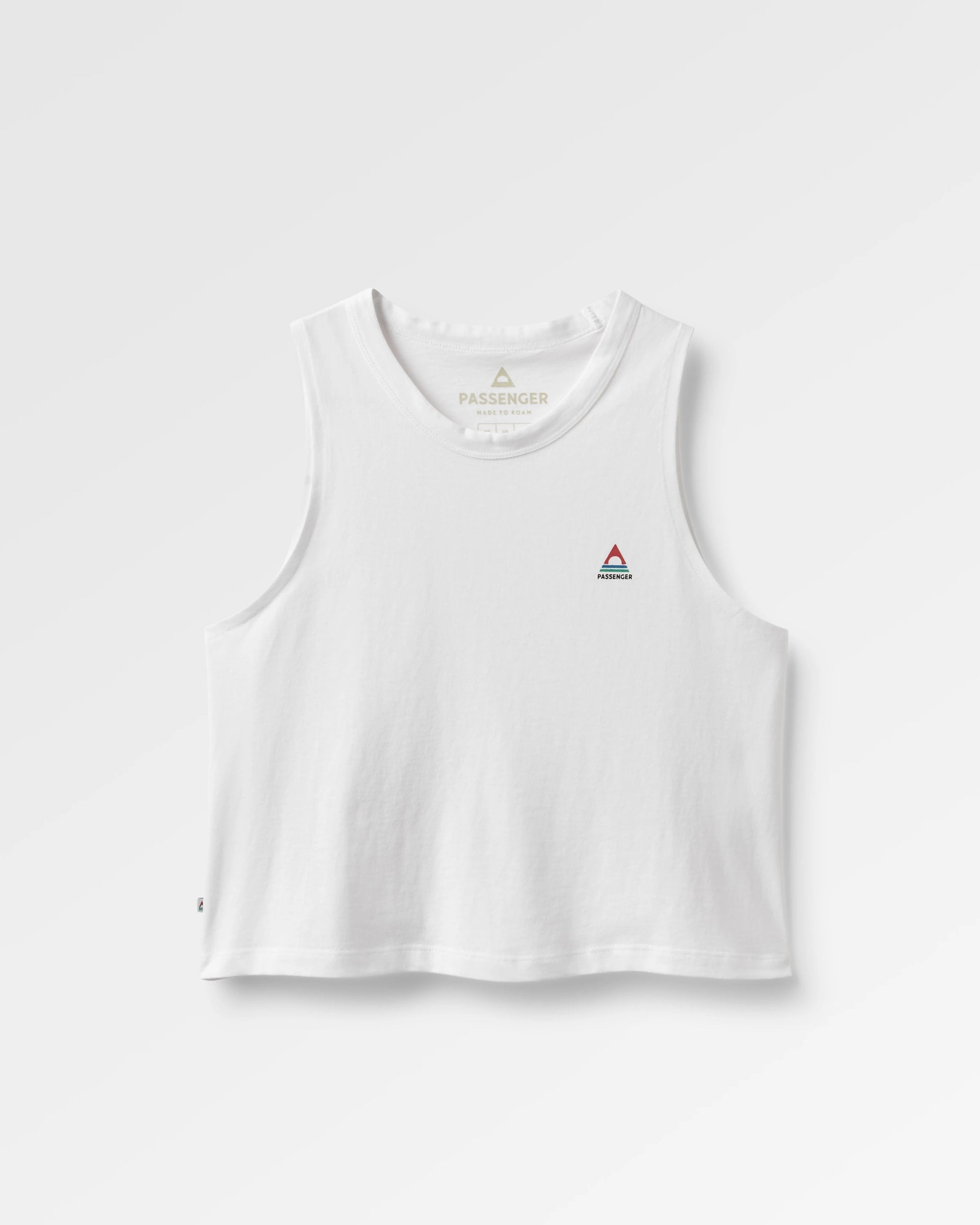 Classic Recycled Cotton Vest - White - Flatlay