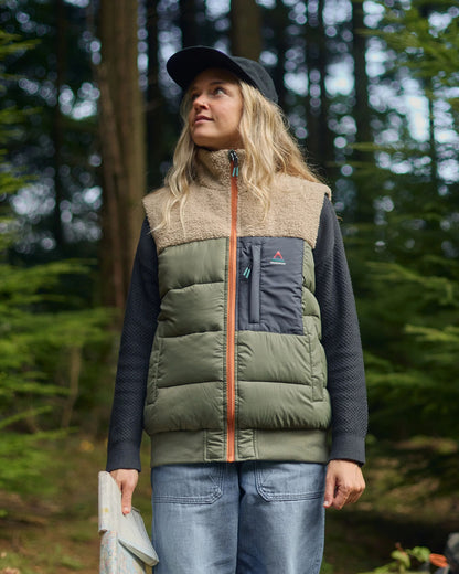 Inspire Recycled Insulated Gilet - Dusty Olive - Lifestyle