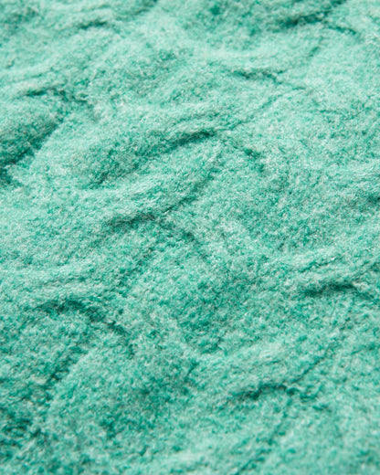 Harvest Recycled Knitted Jumper - Green Spruce - Flatlay