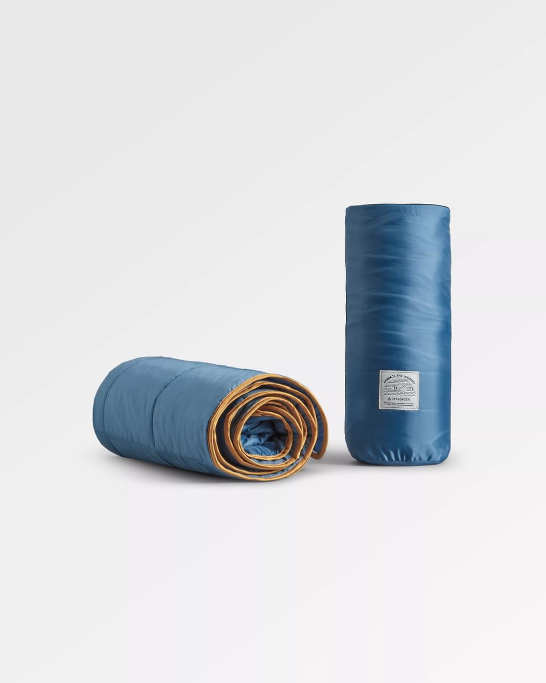 Travel Recycled Ripstop Blanket - Washed Blue - Flatlay