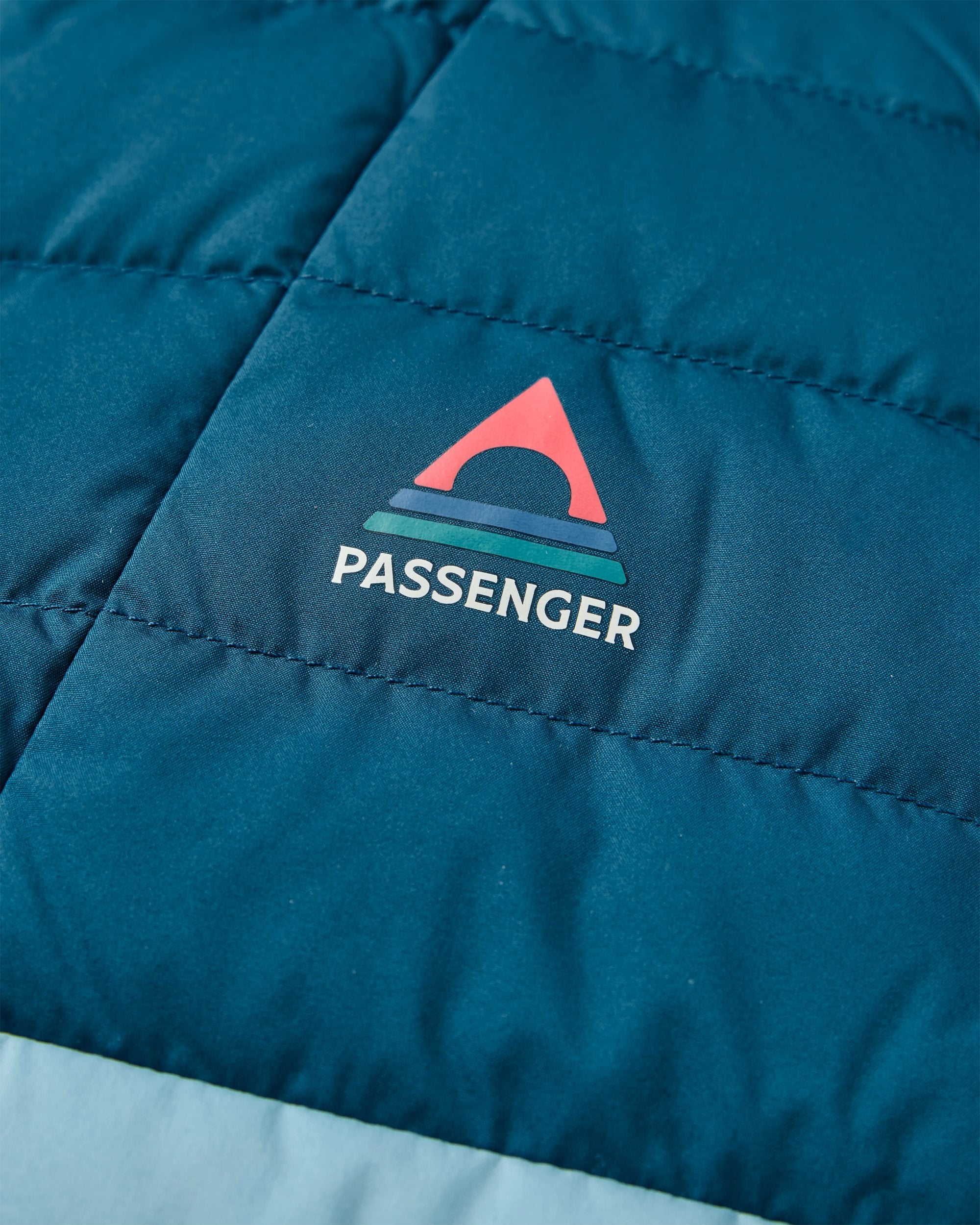 Northstar Down Recycled Gilet - Retro Blue/Tidal Blue - Flatlay