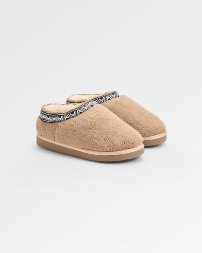 Ember Sherpa Fleece Slipper - Biscuit - Flatlay