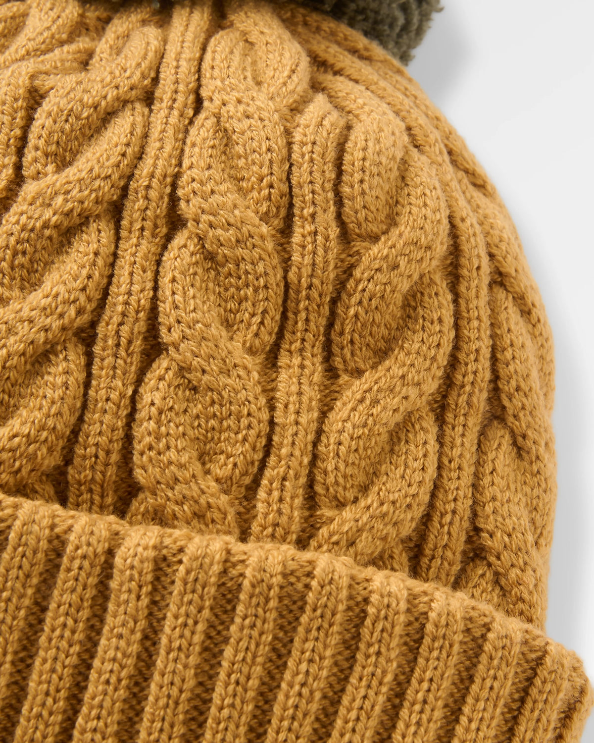 Fireside bobble hat - Dusty Ochre - Flatlay