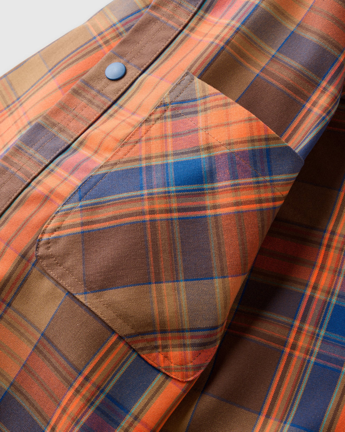 Fogline Overshirt - Caramel/Dark Rust Check - Flatlay