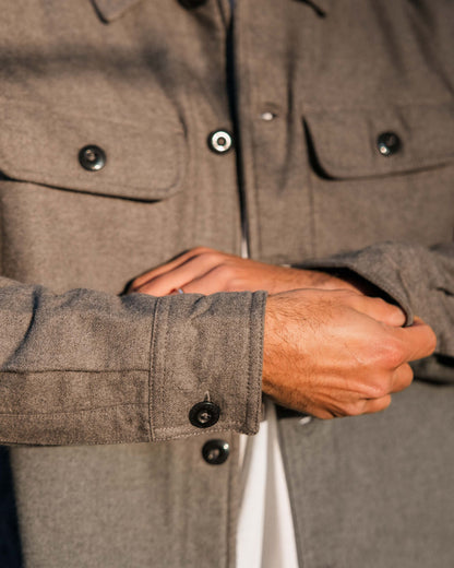 Freestyle Sherpa-Lined Overshirt - Grey Marl - Lifestyle