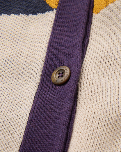 Scenic Knitted Cardigan - Scenic Deep Plum - Flatlay