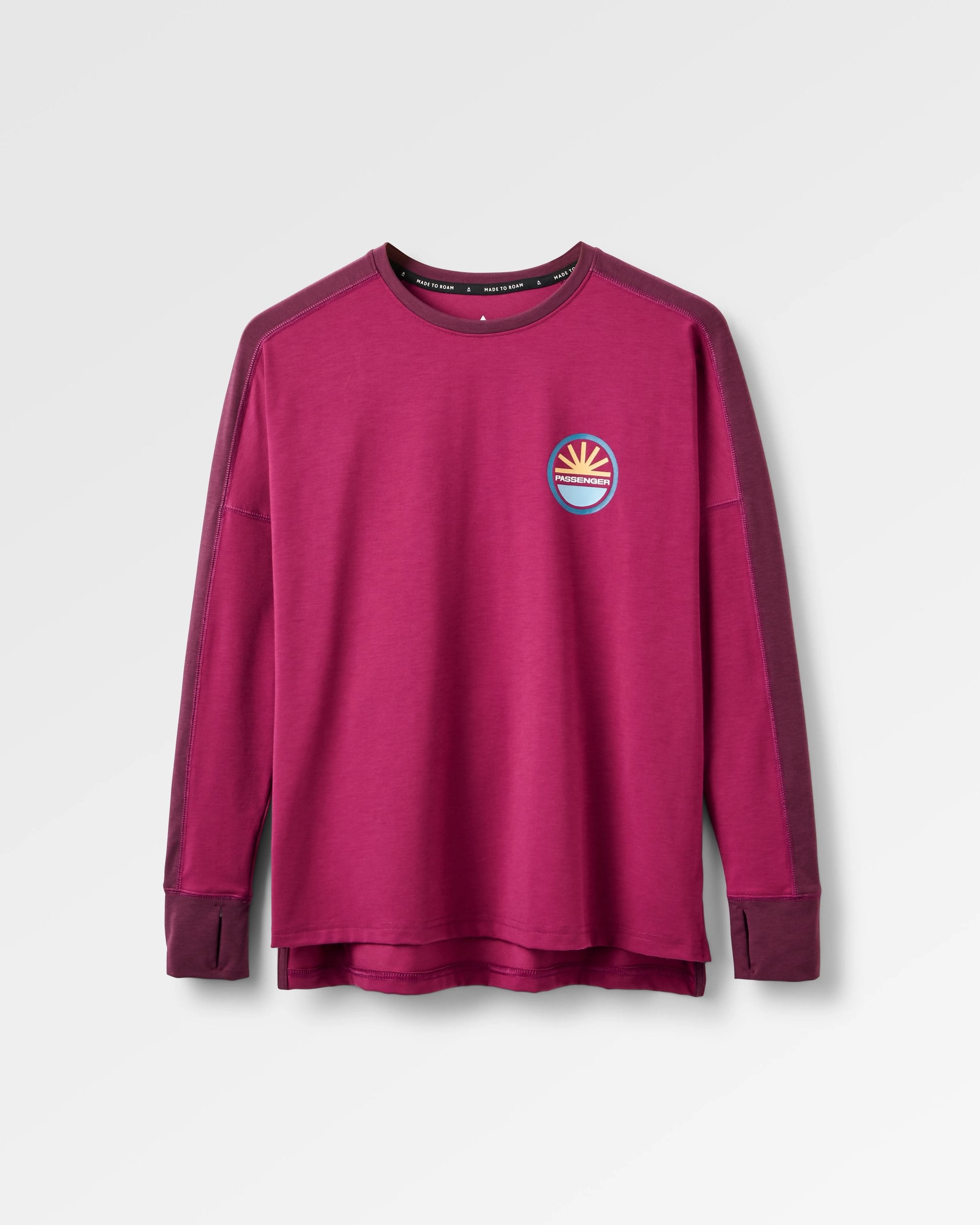 Chase The Light Active LS T-Shirt - Wild Berry  - Flatlay