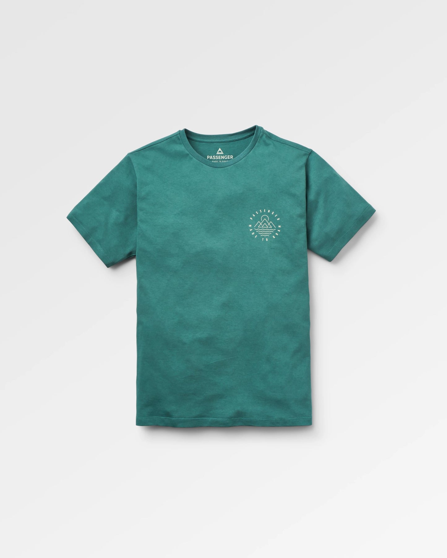 Escapism Recycled Cotton T-Shirt - Deep Ocean - Flatlay