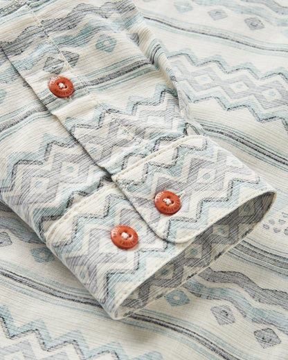 Amboro Organic Cotton Shirt - Mono Geo Birch  - Flatlay