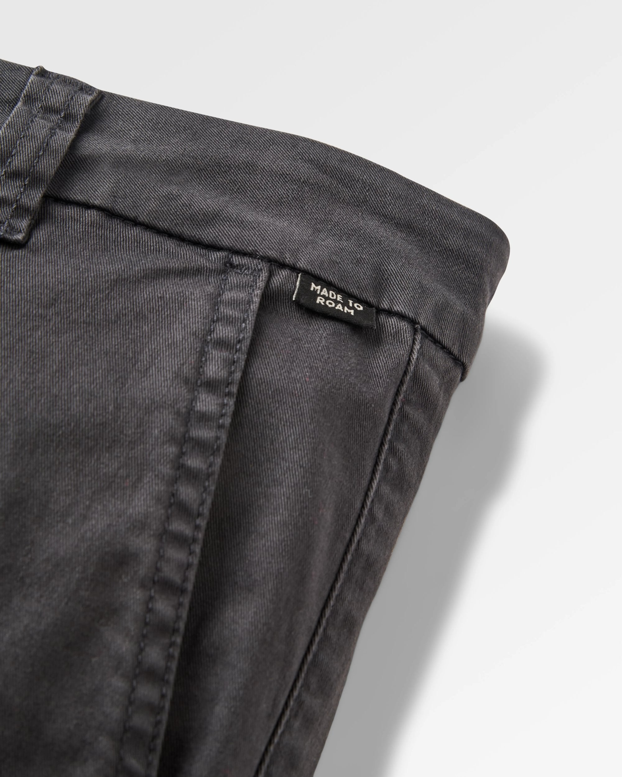 365 Cotton Trouser - Faded Black - Flatlay