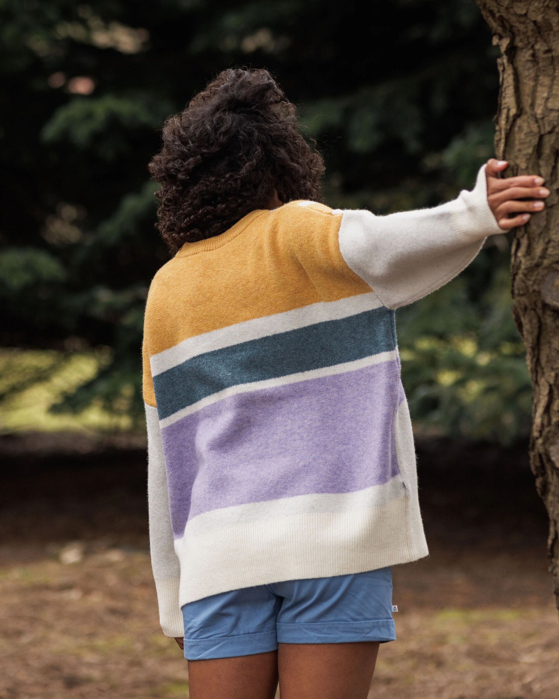 Sunsets Recycled Knitted Jumper - Marshmallow