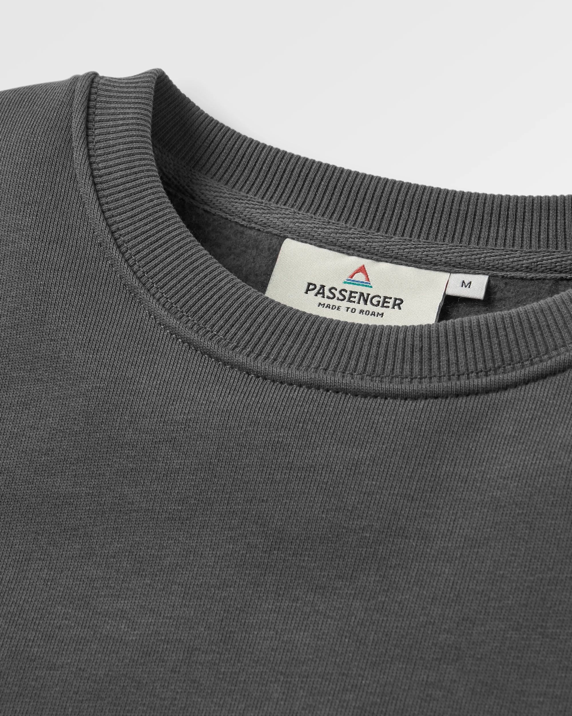 Waves & Trees Organic Cotton Sweatshirt - Charcoal - Flatlay