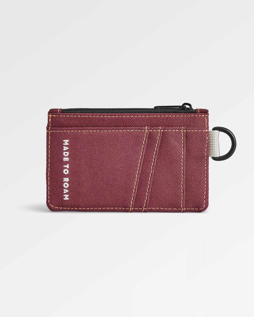 Recycled Card Holder - Burgundy - Flatlay