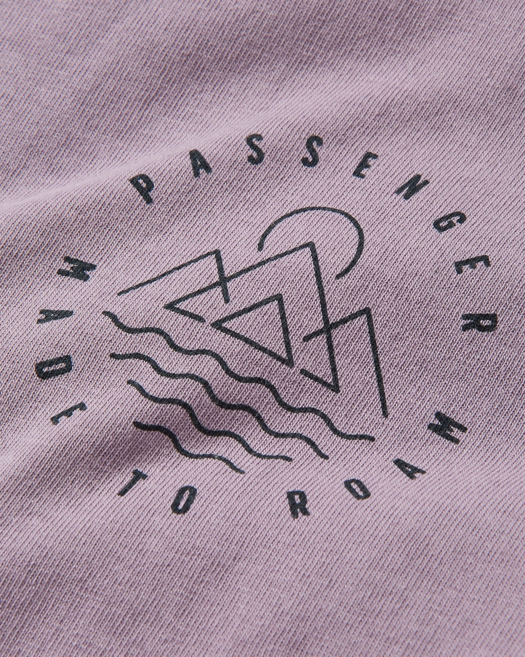 Escapism Recycled Cotton T-Shirt - Dusty Lilac - Flatlay