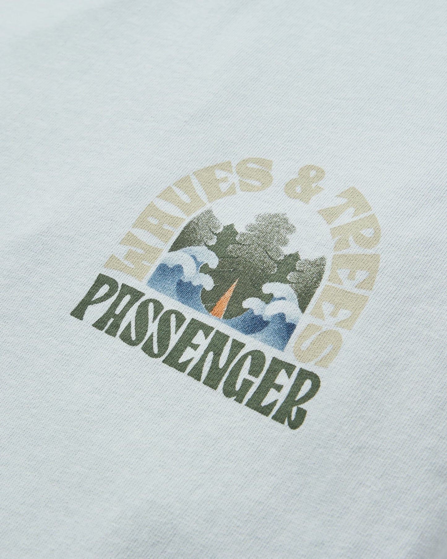 Outsiders Recycled Cotton T-Shirt - Ice Blue - Flatlay