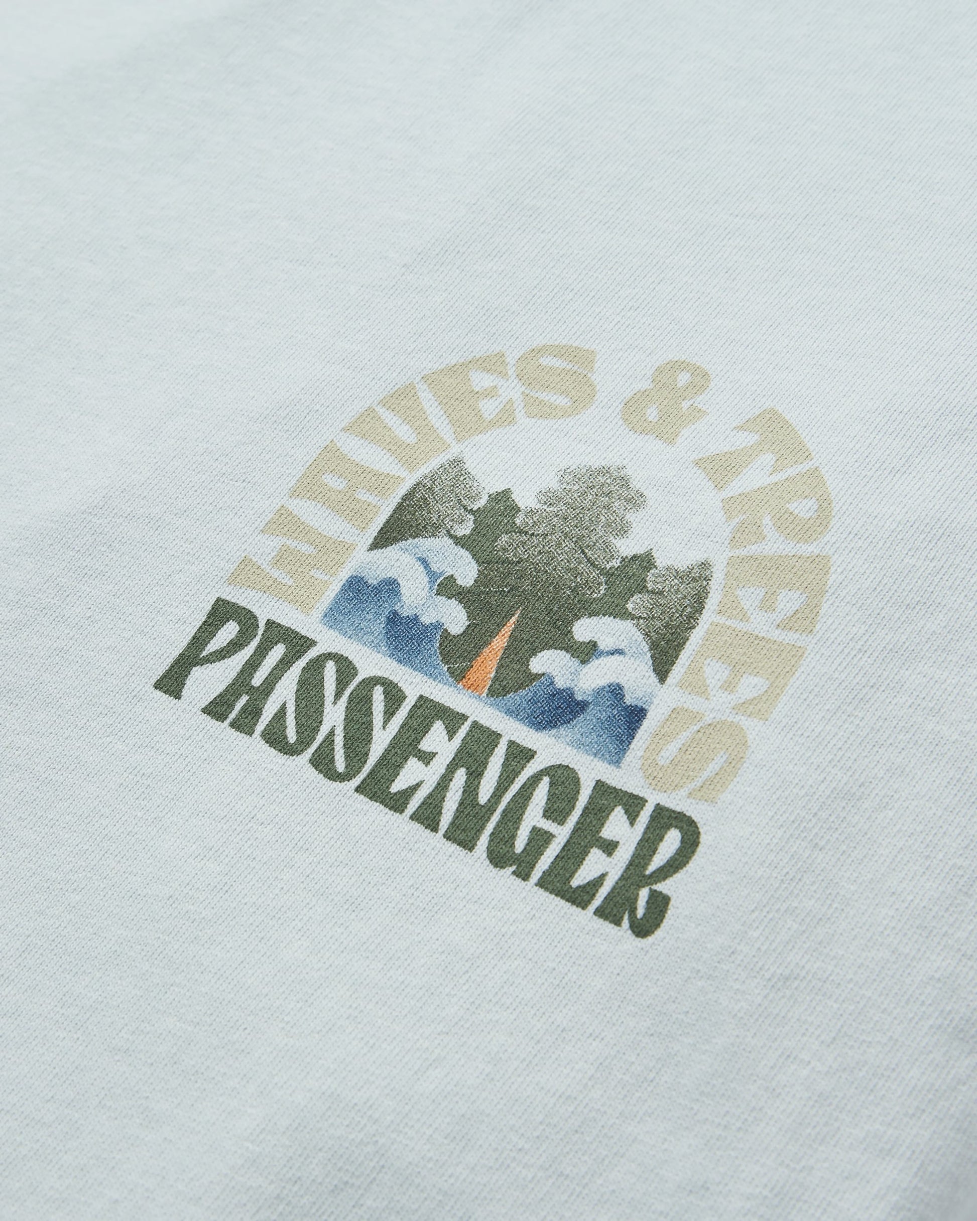 Outsiders Recycled Cotton T-Shirt - Ice Blue - Flatlay