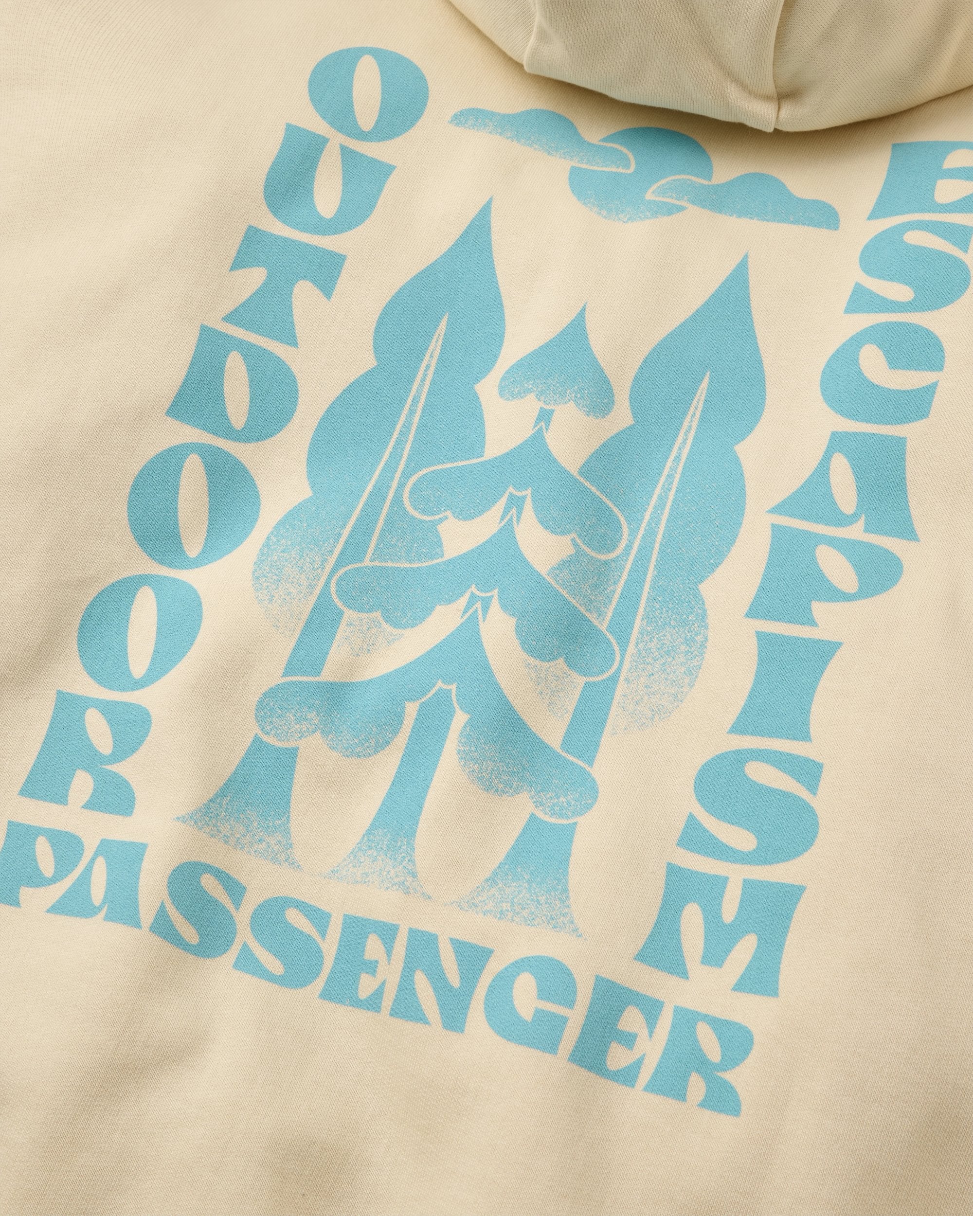 Tall Pines Full Zip Recycled Cotton Hoodie - Birch - Flatlay