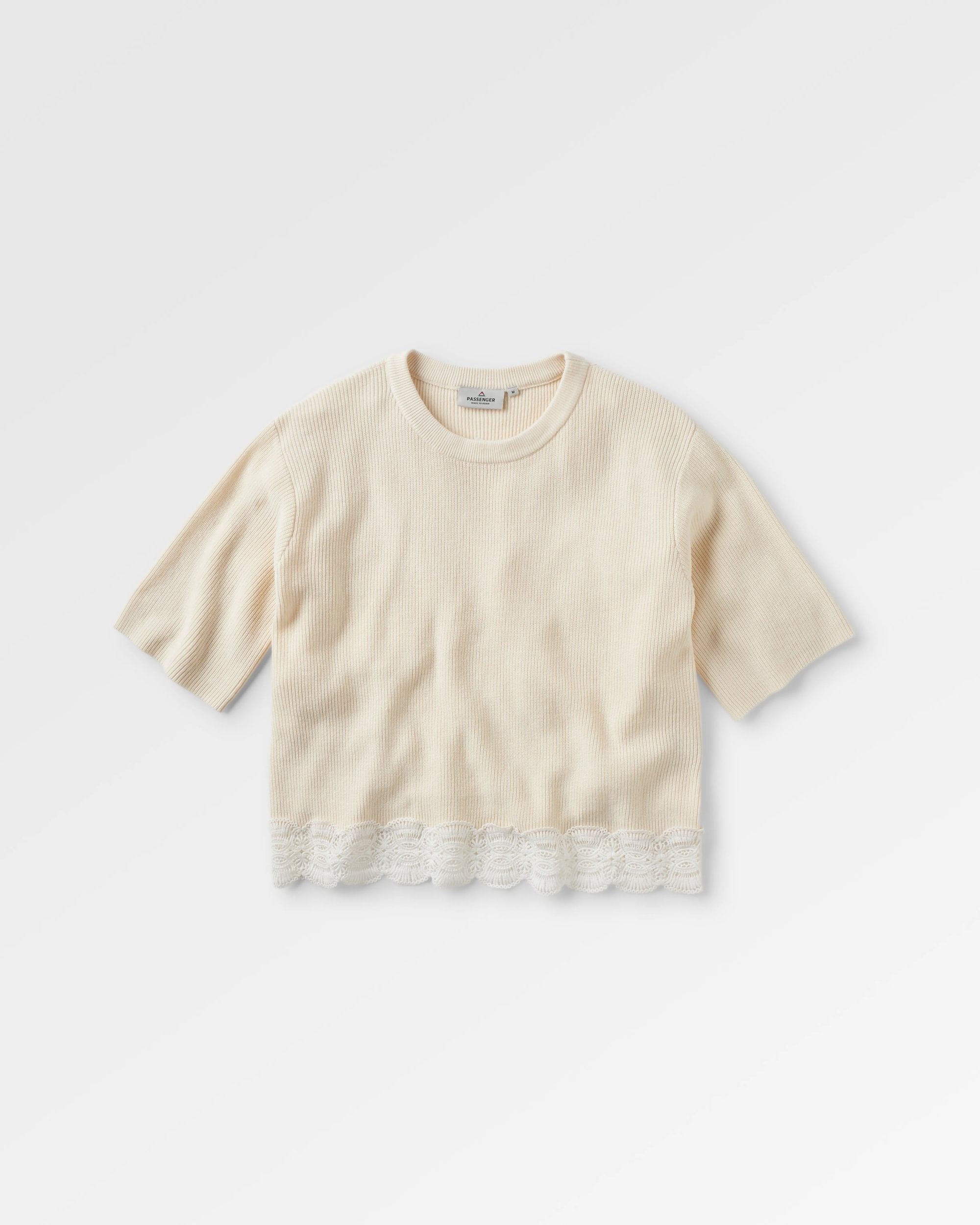 Vintage Organic Knitted Jumper - Birch - Flatlay