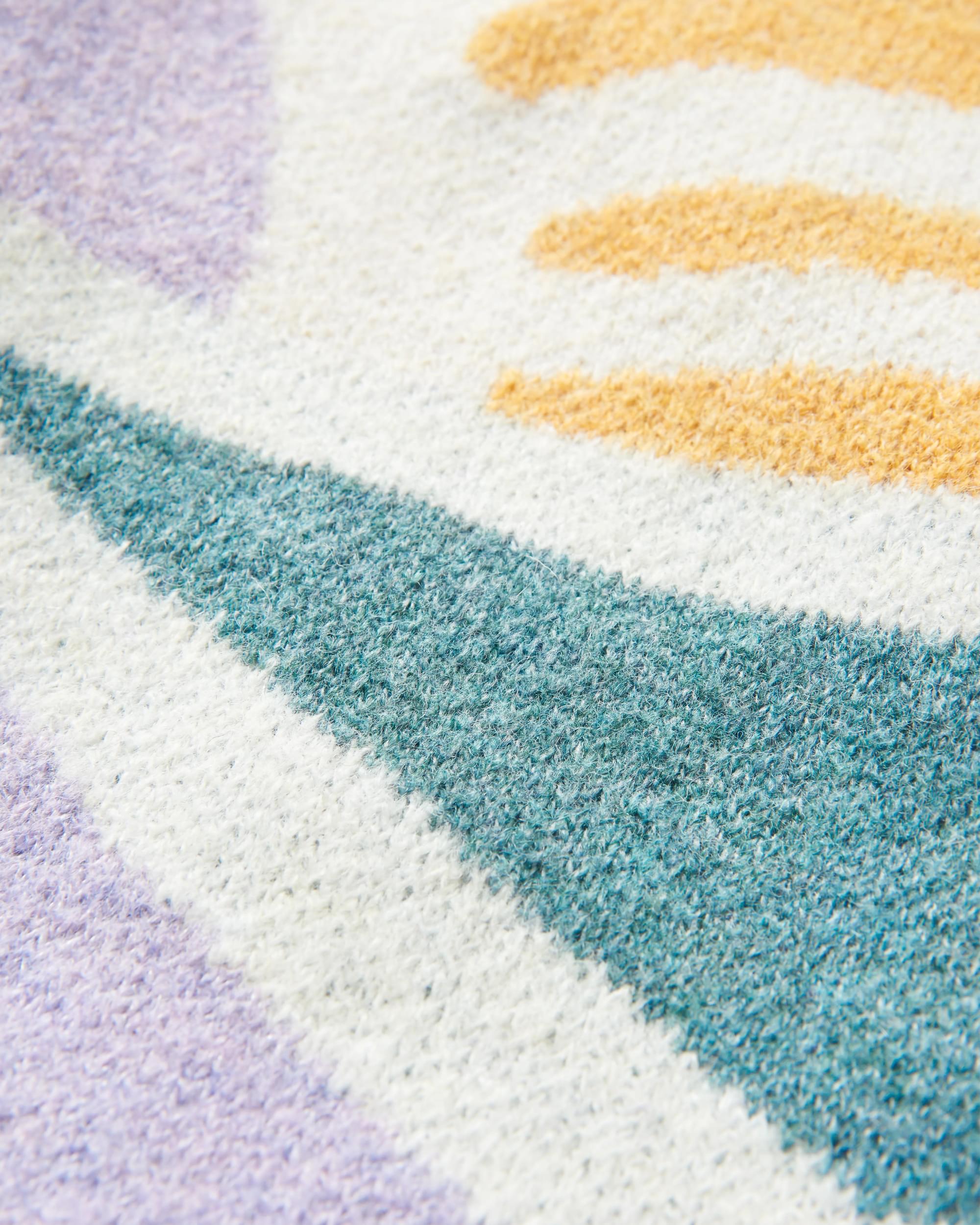 Sunsets Recycled Oversized Knitted Jumper - Marshmallow - Flatlay