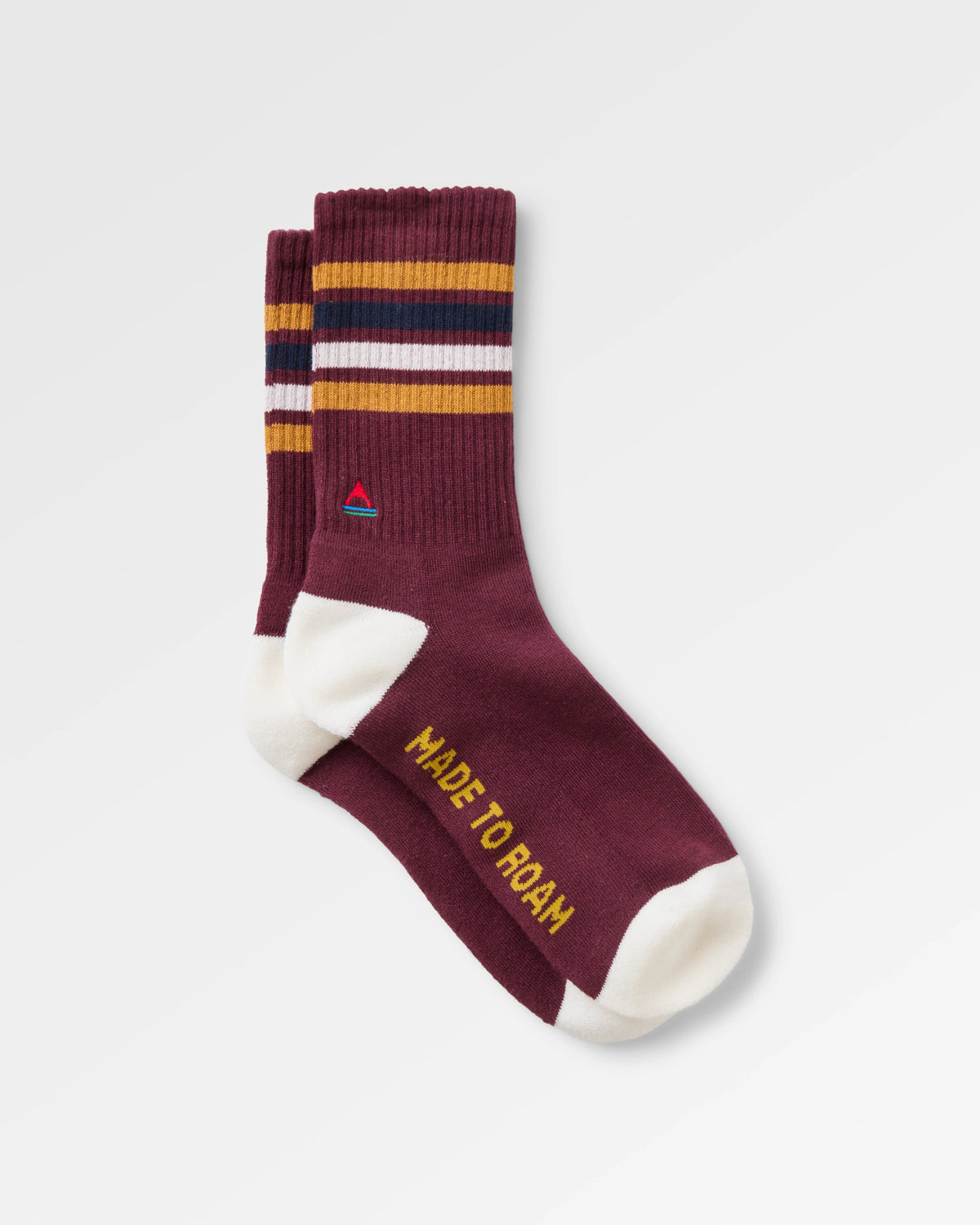 Classic Midweight Crew Socks - Brambleberry - Flatlay