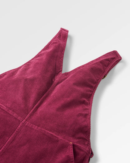 Refuel Organic Cotton Cord Jumpsuit - Fig - Flatlay